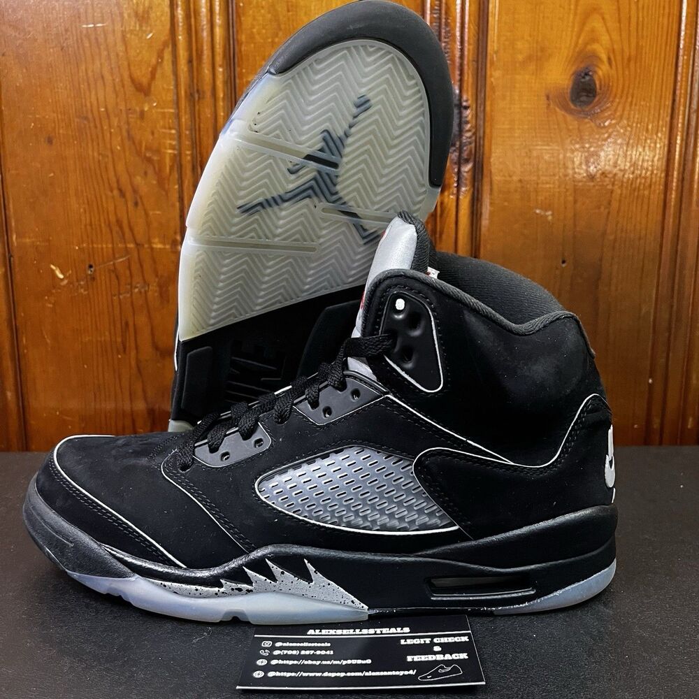 Air Jordan 5 Retro Black Metallic Reimagined Size 8.5 Men HF3975-001 Nike Air